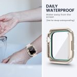 Tensea [2 in 1] for Waterproof Apple Watch Screen Protector Series 8 7 41mm Accessories, iWatch Hard Diamond Bumper Case Built-in Tempered Glass Film, Front & Back Bumper, Bling Face Cover Women - Image 4